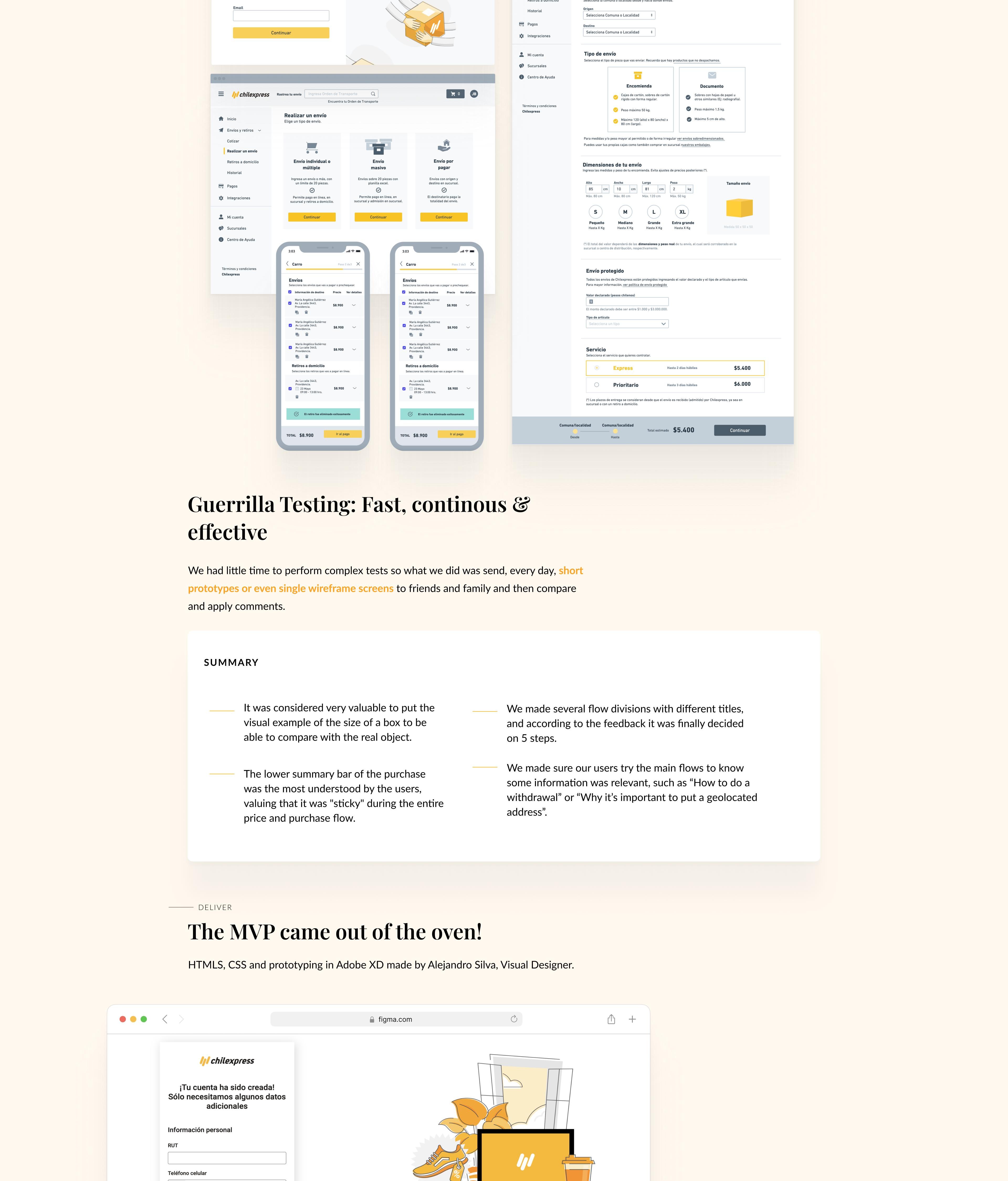 Del HLF a los wireframes — exploración de pantallas