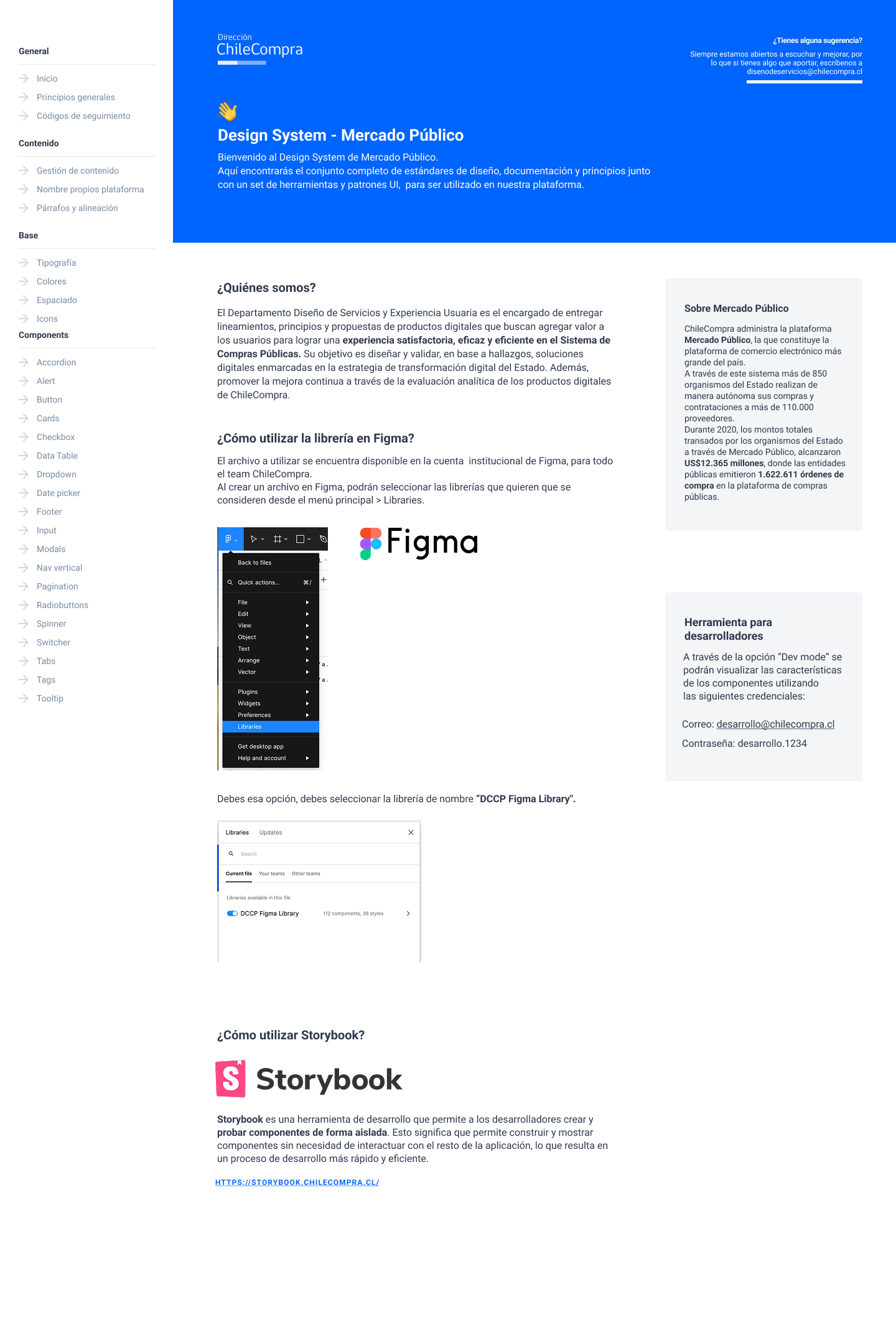 Design System de Mercado Público — Lineamientos de Contenido y UX Writing
